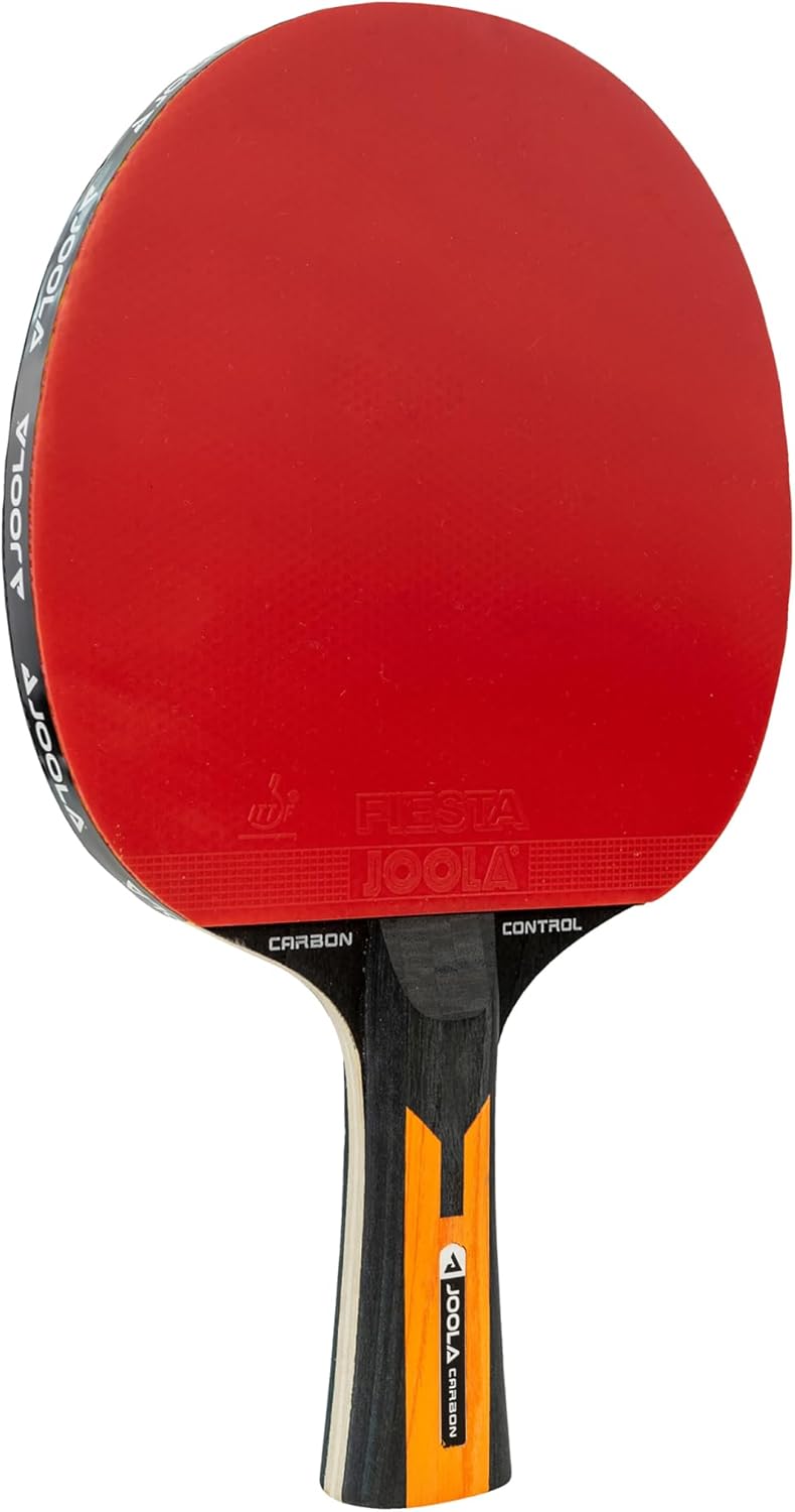 JOOLA Carbon Control Performance Ping Pong Paddles - Ergonomic Grip Handle & Vibration Control - ITTF Approved - Professional Ping Pong Paddle for Advanced Playability - Table Tennis Racket - Red - Image 1